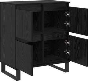 vidaXL Πλαϊνό γραφείο 2 pcs Μαύρη Οξυά 60 x 35 x 70 cm