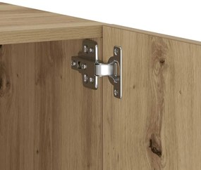Κομοδίνο τεχνίτης Δρυς 100x35x40 εκ. από Επεξεργασμένο Ξύλο - Καφέ