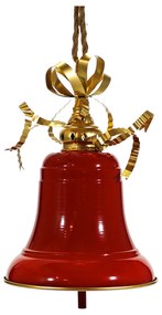 Χριστουγεννιάτικο Κρεμαστό Καμπανάκι Κόκκινο 45cm