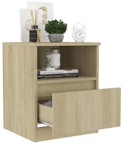 vidaXL Κομοδίνα 2 τεμ. Sonoma Δρυς 40 x 40 x 50 εκ. από Επεξ. Ξύλο