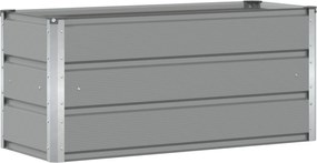 vidaXL Γλάστρα Ανοιχτό γκρι 100 x 40 x 45 cm Ατσάλι