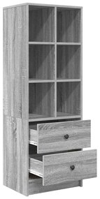 vidaXL Highboard Γκρι sonoma 45.5 x 34 x 127 εκ Επεξεργασμένο ξύλο