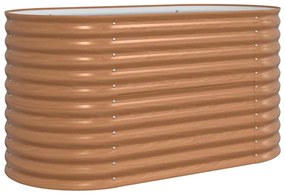 vidaXL Υψωμένος Κήπος Καφέ με Ξύλινη Όψη 160 x 80 x 81 εκ. Μεταλλικός