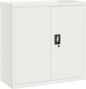 vidaXL Αρχειοθήκη Λευκή 90 x 40 x 90 εκ. από Ατσάλι