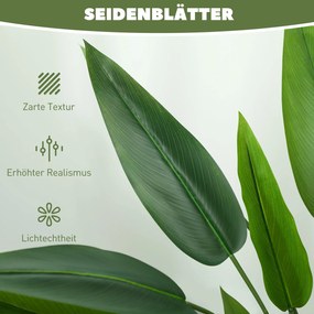 Τεχνητό φυτό Τεχνητό φυτό Τσιμεντοδοχείο 18 Φύλλα Πλαστικό Πράσινο