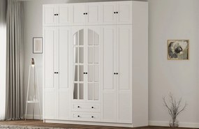 Εξαφυλλη Ντουλαπα Λευκο Ματ RB 48x90x187