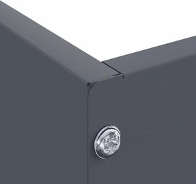 vidaXL Περίγραμμα γκαζόν Ανθρακί 60 x 60 x 13 εκ Ατσάλι