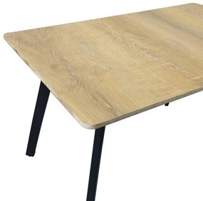 Τραπέζι Squaro sonoma mdf με μαύρα μεταλλικά πόδια 120x70x75εκ 120x70x75 εκ.