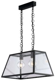 Φωτιστικό Οροφής - Ράγα I-Lexington-S2 Black Luce Ambiente Design Metal, Glass