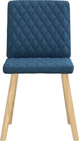 vidaXL Καρέκλες Τραπεζαρίας 4 τεμ. Μπλε Υφασμάτινες