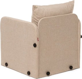 Πολυθρόνα-Κρεβάτι Μπεζ SAGA SINGLE 68x70x66