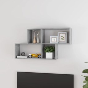 vidaXL Ράφι Τοίχου Γκρι Σκυροδέματος 100 x 18 x 53 εκ. από Επεξ. Ξύλο