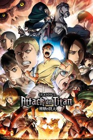 Αφίσα Attack on Titan (Shingeki no kyojin) - Season 2 Collage Key Art, (61 x 91.5 cm)