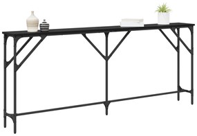 vidaXL Τραπέζι Κονσόλας Μαύρης Δρυός 180x23x75 εκ. Κατασκευασμένο Ξύλο