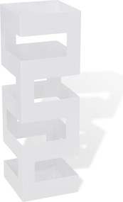 Ομπρελοθήκη / Μπαστουνοθήκη Τετράγωνη Λευκή 48,5 εκ. Ατσάλινη