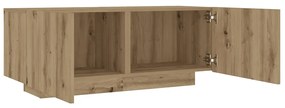 Κομοδίνο τεχνίτης Δρυς 100x35x40 εκ. από Επεξεργασμένο Ξύλο - Καφέ