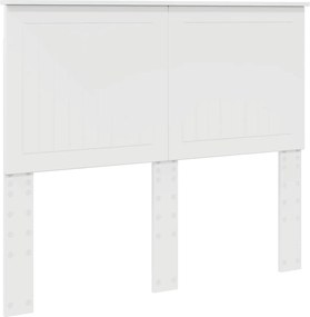 vidaXL Κεφαλάρι με κεφαλάρι Λαμπερό Λευκό 120 cm Επεξεργασμένο ξύλο