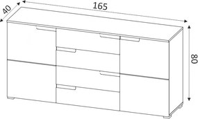 Μπουφές Onessa - 165.00Χ80.00Χ40.00cm