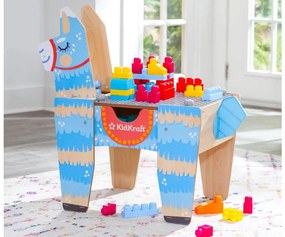 Τραπέζι Llama Pinata Building Bricks KidKraft με επιφάνεια για τουβλάκια και διαστάσεις 75.1x41x70.2cm
