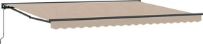 vidaXL Σκελετός Τέντας Μπεζ 450 x 300 εκ Πολυεστέρας με Επικάλυψη PU