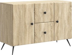 vidaXL Πλαϊνό γραφείο με συρτάρι Sonoma Δρυς 89 x 34,5 x 60 εκ.