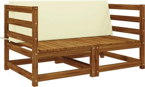 vidaXL Μαξιλάρι πλάτης SOEST 100% Πολυεστέρας Κρεμ 120 x 20 x 40 cm
