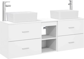 vidaXL Σετ Ντουλαπιών Μπάνιου 3 τμχ. Λευκό 53 x 34,5 x 63 εκ