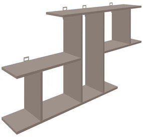 Ραφιέρα τοίχου Vertoura σε μόκα απόχρωση 116x18.5x60cm Υλικό: CHIPBOARD 361-000090