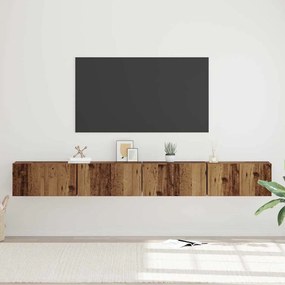 vidaXL Σετ επίπλου τηλεόρασης 4 pcs Παλαιό ξύλο 60 x 30 x 30 cm