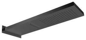 Almar Black Brushed PVD Επίτοιχη κεφαλή ντους 2 ροών