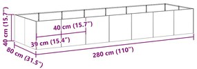 ΖΑΡΝΤΙΝΙΕΡΑ ΑΝΘΡΑΚΙ 280X80X40 ΕΚ. ΑΠΟ ΧΑΛΥΒΑ 860761