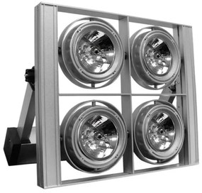 Σποτ Φωτιστικό Οροφής Τετραπλό Ασημί 3-114106 Lumen-3-114106-Ασημί 3-114106