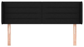 vidaXL Κεφαλάρι με Πτερύγια Μαύρο 147x16x78/88 εκ. Υφασμάτινο