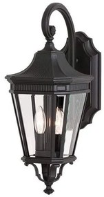 Φανάρι  Απλίκα Φωτιστικό Τοίχου 2xE14  Μαύρο  IP44  52cm  Cotswold Lane FE-COTSLN2-M-BK Elstead Lighting FE-COTSLN2-M-BK Μαύρο