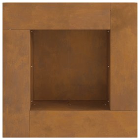 vidaXL Τετράγωνο Τζάκι 60x60x30 εκ από Ανοξείδωτο Χάλυβα