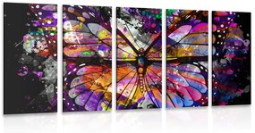 Πεταλούδα εικόνα 5 τμημάτων - 100x50