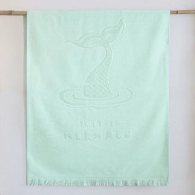 Πετσέτα Θαλάσσης Παιδική Little Mermaid Jacquard Mint Nima Beach 70x140cm 100% Cotton