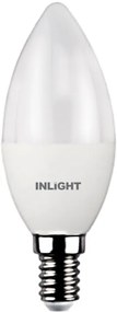 Λαμπτήρας LED InLight E14 C37 8W 4000K