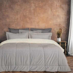 Κουβερτοπάπλωμα 1174 Sherpa Grey Das Home Μονό 160x240cm Πολυέστερ