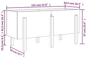 ΖΑΡΝΤΙΝΙΕΡΑ ΥΠΕΡΥΨΩΜΕΝΗ ΜΕΛΙ 121 X 50 X 57 ΕΚ. ΑΠΟ ΜΑΣΙΦ ΠΕΥΚΟ 825229