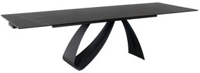 STÓŁ DIUNA CERAMIC CZARNY SAHARA NOIR/CZARNY MAT (160-240)X90 DIOMMI-80-2726