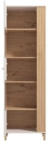 Βιτρίνα Μονόφυλλη Belfort 1K VS1 Cashmere - Artisan Oak 60x40x193εκ