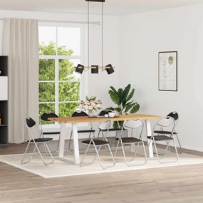 VidaXL Πτυσσόμενη Καρέκλα 8 τμχ. Τεχνητό Δέρμα Μαύρο και Γκρι