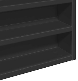 vidaXL Ραφιέρα Μαύρη 100x8,5x50 εκ. από Επεξεργασμένο Ξύλο