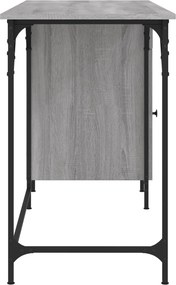 vidaXL Γραφείο Υπολογιστή Γκρι Sonoma 131x48x75 εκ. Επεξεργασμένο Ξύλο