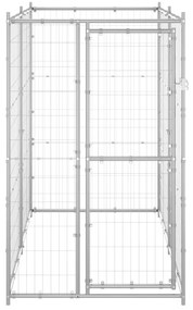 vidaXL Κλουβί Σκύλου Εξ. Χώρου Γαλβαν. Χάλυβας 110 x 220 x 180 εκ.