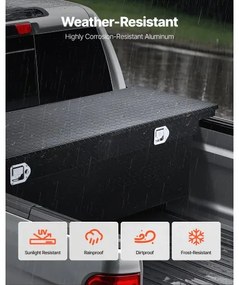VEVOR Crossover Tool Box 72x20x14 In Heavy Duty Aluminum Toolbox for Truck Bed