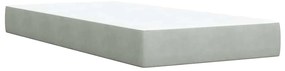 vidaXL Κρεβάτι Boxspring με Στρώμα Ανοιχτό Γκρι 80x200 εκ. Βελούδινο