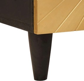 vidaXL Βοηθητικό ντουλάπι Μαύρο και Χρυσό 40 x 33,5 x 110 εκ