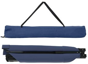 vidaXL Αναδιπλούμενο Κρεβάτι Κάμπινγκ 2 pcs Μπλε Ύφασμα Oxford